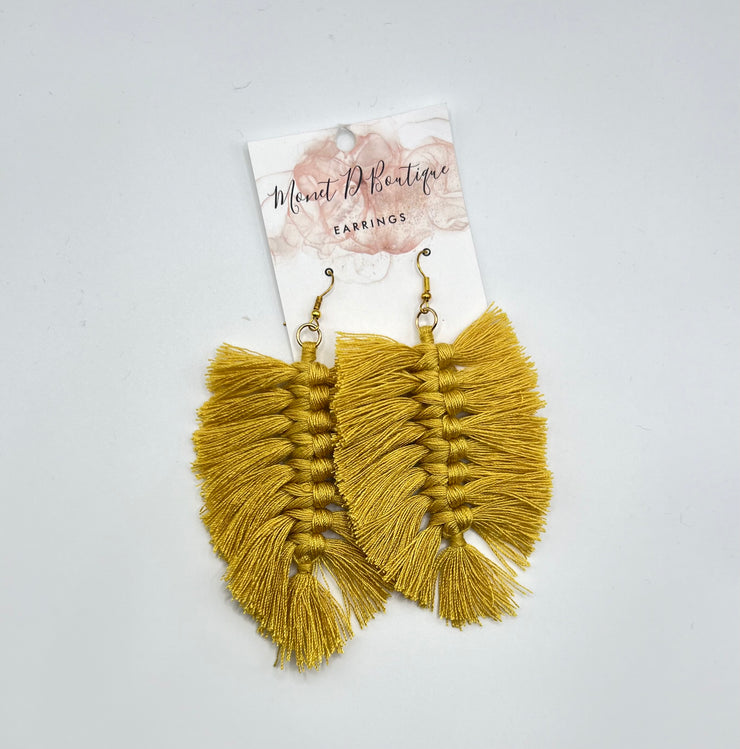 Bohemian Fringe gold yellow