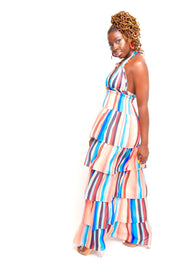 Multi-Color Stripe Maxi Dress