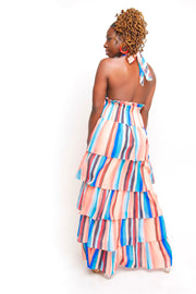 Multi-Color Stripe Maxi Dress